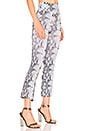 view 2 of 4 Seamed Crop Flare Pant in Black & White Snakeprint