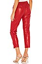 view 3 of 4 Vegan Leather Jogger in Cherry