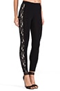 view 2 of 7 Contrast Lace Side Panel Pant in Black/Blush in Black & Blush