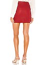 view 3 of 4 X REVOLVE Vegan Leather Wrap Skirt in Cherry