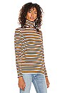 view 2 of 5 Long Sleeve Turtleneck Top in Lurex Stripe