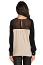 view 3 of 6 The Murray Blouse en Nude/Black in Nude & Black