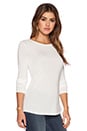 view 3 of 4 Scoop Back Long Sleeve Top in White