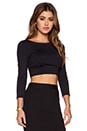 view 3 of 5 Emerson Crop Top in Classic Black
