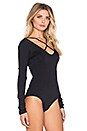 view 3 of 5 БОДИ СО ШЛЕЙКАМИ in Classic Black