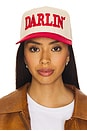 view 1 of 3 Patch Puff Embroider Cap in Red Cream