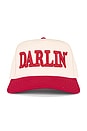 view 2 of 3 Patch Puff Embroider Cap in Red Cream