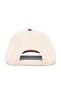 view 3 of 3 Patch Puff Embroider Cap in Red Cream