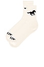 view 2 of 4 Mustang Sock in Ivory & Black