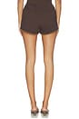 view 4 of 6 Keep It Country Heavy Jersey Short in Chocolate