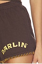 view 6 of 6 Keep It Country Heavy Jersey Short in Chocolate