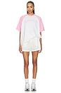 view 5 of 6 Boyfriend Boxer Short in White & Blush