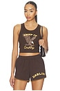 view 1 of 4 Keep It Country Crop Tank in Chocolate