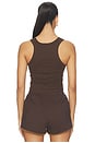 view 3 of 4 Keep It Country Crop Tank in Chocolate
