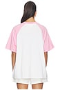 view 3 of 5 Old Skool Raglan Tee in Blush