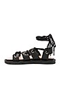 view 5 of 5 Jasmine Ghillie Sandal in Black