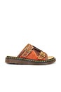 view 1 of 5 Dayne Applique Sandal in Conker Brown, Black, & Rust Orange