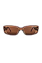 view 1 of 3 Preston Sunglasses in Transparent Brown