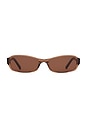 view 1 of 5 Juno Sunglasses in Transparent Brown