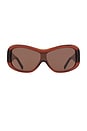 view 1 of 5 Nina Sunglasses in Transparent Rust