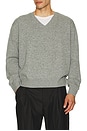 view 3 of 4 Cashmere V-Neck Sweater in Melange Grey