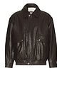 view 1 of 3 Oversized Vintage Leather Blouson in Brown