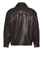 view 2 of 3 Oversized Vintage Leather Blouson in Brown