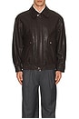 view 3 of 3 Oversized Vintage Leather Blouson in Brown