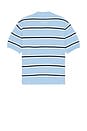 view 2 of 4 Polo Top in Sky Blue & Cream