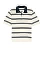 view 1 of 4 Polo Top in Cream & Navy