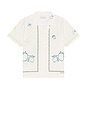view 4 of 5 Hand Drawing Open Collared Shirt in Lemon Garden