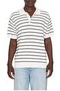 view 1 of 5 Striped Polo in Off White