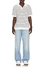 view 3 of 5 Striped Polo in Off White