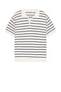 view 4 of 5 Striped Polo in Off White
