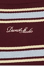 view 5 of 5 Multi Striped Polo in Burgundy & Sky Blue