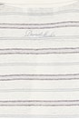 view 5 of 5 Unisex Linen Striped Polo Knit in White & Soft Blue