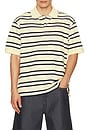 view 1 of 5 Chunky Striped Polo Shirt in Lemon Stripe