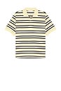 view 4 of 5 Chunky Striped Polo Shirt in Lemon Stripe