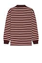view 2 of 4 Multi Stripe Long Sleeve Tee in Burgundy Stripe