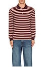 view 4 of 4 Multi Stripe Long Sleeve Tee in Burgundy Stripe