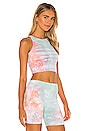 view 1 of 5 X When We All Vote Sorbet Tie Dye Tank in Seafoam, Tangerine & Rose