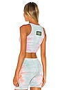 view 3 of 5 X When We All Vote Sorbet Tie Dye Tank in Seafoam, Tangerine & Rose