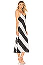 view 2 of 3 VESTIDO LENCERO ALINE in Black and White Stripes