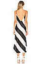 view 3 of 3 VESTIDO LENCERO ALINE in Black and White Stripes