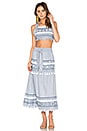 view 4 of 5 Ataliya Maxi Skirt in Blue & White