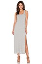 view 1 of 3 Tank Maxi Dress With Front Slit in Silver