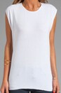 view 3 of 3 Silk Blend Asymmetrical Muscle Tee in White