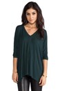 view 1 of 5 3/4 Sleeve Oversize Square Tee in Emerald