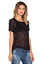 view 2 of 3 Drape Back Tee in Black