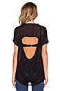 view 3 of 3 Drape Back Tee in Black